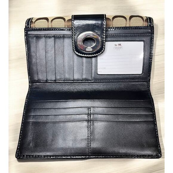 Y2K Coach F16566 Signature Jacquard North South Tote Bag & Wallet - Picture 9 of 15